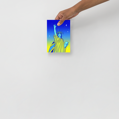 Poster - Statue de la Liberté : Je t'aime en Langue des Signes