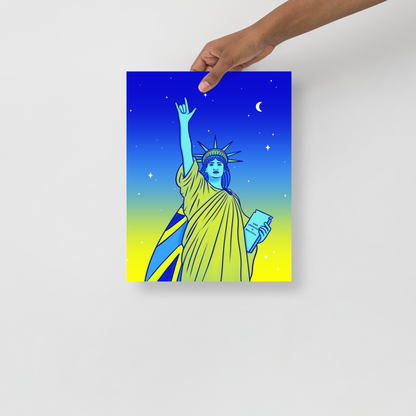 Poster - Statue de la Liberté : Je t'aime en Langue des Signes