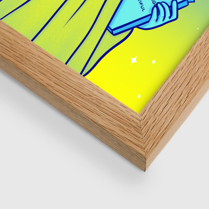 Poster en Papier Mat Encadré - Statue de la Liberté : Je t'aime en Langue des Signes